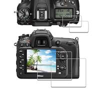 iDaPro Protection d'écran pour Nikon D7200/D7100, Verre trempé 9H | 2 Glass + 2 Top Screen + Boîte ABS. 9H Dureté, Anti-rayures, Anti-bulles, Clarté HD, Anti-traces, Anti-reflets
