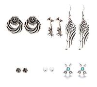 IDB Lot de 6 paires de boucles d'oreilles bohémiennes 6 superbes styles inclus