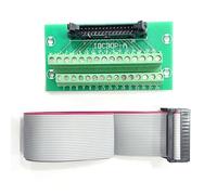 IDC Bornier Breakout Board Male Header pour PLC CNC MCU avec câble plat IDC gris 2,54 mm pour connecteurs LED AVR JTAG (30P)