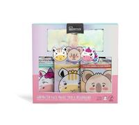 IDC INSTITUTE - Coffret Beauté - Set De 3 Masques Visage En Tissu & Bandeau En Éponge - Masques Visage Animaux - Set SPA Détente - Coffret Cadeau Fille - Cadeau Femme