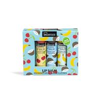 IDC INSTITUTE - Trio de Baumes à Lèvres Skin Food - Hydratation - Ingredients naturels et Saveurs Gourmandes Cerise, Noix de Coco, Banane - Pour Femme