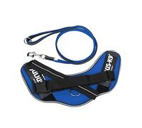 IDC Powair Bundle - Harnais IDC Powair, Taille: XL/2, Bleu + Laisse IDC Powair, Taille: 1,2 m avec poignée et Grand Mousqueton, Bleu