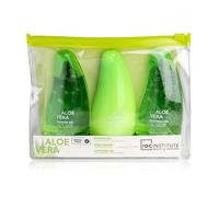 IDCINSTITUTE Pack de voyage Gel douche à l'aloe vera + Lotion pour le corps + Gel Soothing 3 x 80 ml