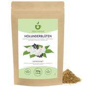 IDDA Herbal Fleur de Sureau Tisane 100g, Fleurs de Sureau Séchées et Frottées, Thé en Vrac