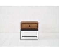 IDDO Slow Living Table de chevet design et minimaliste en acier et bois huilé - Note - IDDO-055-M02-HO-B
