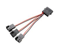 IDE Adaptateur d'alimentation pour ventilateur 4 broches vers petit 4 | Connecteur IDE à 4 broches IDE vers 1/2/3/4 4 broches, alimentation d'extension de type Y, 12,5 cm