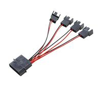 IDE Adaptateur d'alimentation pour ventilateur 4 broches vers petit | Connecteur IDE à 4 broches IDE vers 1/2/3/4 4 broches, alimentation d'extension de type Y, 12,5 cm