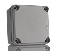 IDE EL111 IP65-IP67 Boîtier étanche de dérivation avec couvercle opaque et côtés lisses, gris, 112 x 112 x 67 mm