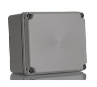 IDE EL171 IP65-IP67 Boîtier étanche de dérivation avec couvercle opaque et côtés lisses, gris, 151 x 175 x 95 mm