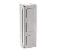 IDE PCSNPLUS IP65 Cofret pour prises de courant avec couvercles pré-découpés Gris 436 mm x 142 mm x 124 mm