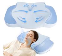 IDEA Coussin de nuque, en mousse à mémoire de forme, ergonomique, anti-ronflement, pour dormir sur le côté, le dos et le ventre (1 pièce)