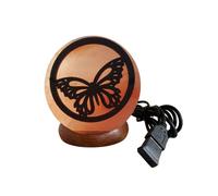 IDEA FOR PROJECT-Lampe USB en sel rose de l’Himalaya décor papillon Idea for project - 700 g