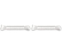 Idea Home Corde à Linge Cristal indéchirable de 20 m pour la Maison, Le Jardin et Le Camping - Corde à Linge Robuste en Polyester et revêtement Plastique, Blanc Transparent (Lot de 2)