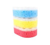 Idea Home éponges de Bain massantes - Lot de 3 éponges ovales à Double Face - Massage & Nettoyage pour Une Routine Bien-être Quotidienne