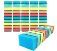 Idea Home Éponges de Cuisine 7,5 × 5 × 2,5 cm - Ms. Kitchen Éponges à récurer Medium, denses et durables pour la Vaisselle, casseroles et poêles - Lot de 60