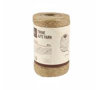 Idea Home Ficelle de Jute Naturelle - 50 m x 2 mm - Fil de Jute Naturel pour Jardin, Emballage Cadeau, Bureau et projets de Bricolage
