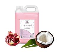 IDEA HOME FRAGANTE Savon Liquide Mains 5l - Recharge Savon Liquide, Bidon 5 litres - Savon Doux pour la Peau, Testé Dermatologiquement - Grenade avec Lait de Coco, Rose
