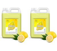 IDEA HOME Liquide Vaisselle 5L PUREZA - Puissant Dégraissant, Parfum de Citron, Vegan et Doux pour les Mains, Citron (Lot de 2)
