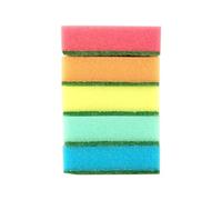 Idea Home Maxi éponges Vaisselle XL - Lot de 5 éponges grattoirs - Grandes éponges Haute densité pour saletés tenaces - Double Couche Mousse + abrasif