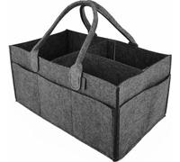 IDEA HOME Organisateur en feutre, Organiseur de poche, Sac à main, Sac en feutre, Sac en feutre à compartiments, Organisateur de couches pour bébés Portable, Gris