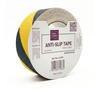 IDEA HOME Ruban Antidérapant 50mm x 10m - Bande PVC Adhésive Jaune Noir - Grip Tape Sécurité pour Escaliers, Rampes et Sols