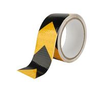 IDEA HOME Ruban de Signalisation Fluo AVR Réfléchissant Autocollant Jaune Noir Motif Flèche 50 mm x 5 m