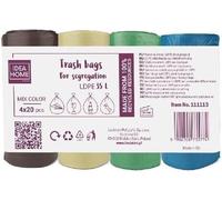 D.RECT Sacs Poubelle 35L, 80 Pièces, Sacs Poubelles pour le Recyclage, 4 Couleurs