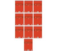 IDÉA Lot de 10 blocs sténo ligné 90 feuilles 60g 148 x 210 mm
