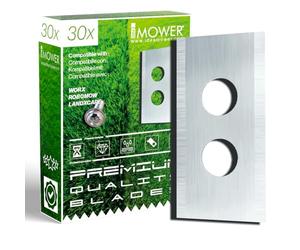 Idea Mower Lames de rechange pour robot tondeuse Premium, compatible avec Worx Landroid | Lot de 30 lames | Couteaux durables résistants aux intempéries