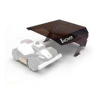 Idea Mower Mobius Garage pour robot tondeuse compatible avec Mammotion LUBA mini 2 AWD 1000, housse transparente en polycarbonate UV, aluminium composite et acier inoxydable
