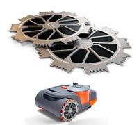 Idea Mower Variospike - Pointes de tondeuse robot compatibles avec Navimow Segway série H - En acier inoxydable et aluminium pour un design unique et moderne - Amélioration de la traction pour les