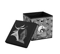 Idea Nuova Cube de rangement pliable avec couvercle amovible L'Étrange Noël de monsieur Jack, 25,4 x 25,4 x 25,4 cm