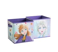 Idea Nuova Disney La Reine des Neiges Lot de 2 cubes de rangement pliables, 25,4 x 25,4 cm
