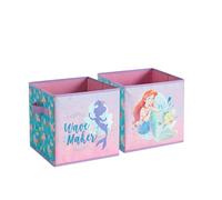 Idea Nuova Disney Little Mermaid Lot de 2 cubes de rangement pliables spacieux 25,4 x 25,4 cm