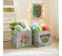 Idea Nuova Teenage Mutant Ninja Turtles: Mutant Mayhem Lot de 2 cubes de rangement pliables spacieux 25,4 x 25,4 cm