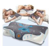 IDEA Oreiller Ergonomique Cervical, Coussin Memoire de Forme, Oreillers Orthopédique Cervicales de Sommeil pour Dormeurs sur Le Côté/Dos/Ventre, Pillows for Sleeping 65x40x11/14 cm