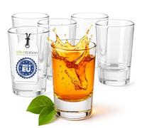 idea-station Verres à shot droits 6 pièces - 4 cl (40 ml) - verres à shot modernes en verre - parfaits pour les fêtes, la vodka, le schnaps