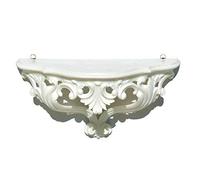 Ideacasa Console / Étagère murale blanc optique, style baroque Louis XVI, ameublement vintage pour maison