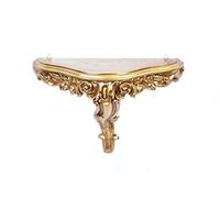 Ideacasa Étagère console dorée de style baroque, reproduction, imitation, vintage, 31 x 21 cm