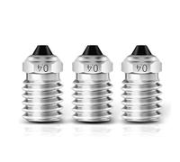 IdeaFormer-3D Lot de 3 buses bimétalliques de 0,4 mm pour Bambu Lab X1 X1C P1P P1S, alliage de cuivre résistant aux hautes températures 500 ℃ + buse en acier trempé X1C P1S Buses Hotend pour Bambu