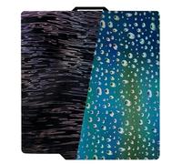 IdeaFormer-3D Plaque de construction double face PER PEH pour Bambu Lab X1/X1C/X1E/P1P/P1S/P2S/A1, grain de bois + goutte d'eau, feuille flexible effet acier à ressort 257 x 257 mm, plate-forme