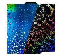 IdeaFormer-3D Plaque effet PEH pour Bambu Lab X1/X1C/X1E/P1P/P1S/P2S/A1, lisse Sweetheart+Waterdrop Spring Steel Build Plate for Bambu Labs 3D Printers Platform 257 x 257 mm