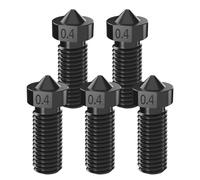 IdeaFormer 5 Pièces 0,4mm Hardened Steel Volcano Nozzle, Buses en Acier Trempé Haute Température Résistant pour Artillery Sidewinder X1/X2 /Genius für Anycubic Vyper/Kobra Plus/Kobra Max
