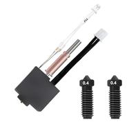 IdeaFormer Kobra 3 Hotend Kit de 2 douilles en acier dur 0,4 mm, bloc chauffant Thermistor en acier trempé buse extrudeuse kit chaud pour Anycubic Kobra 3/Kobra 3 Combo/Kobra 3 V2