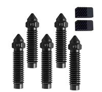 IdeaFormer Lot de 5 buses Centauri en acier trempé de carbone Centauri de 0,4 mm, buse en acier trempé avec 2 brosses à buse en silicone, extrudeuses Hotend Nozzles pour Elegoo Centauri Carbon