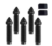 IdeaFormer Lot de 5 buses en acier trempé de 0,8 mm pour Elegoo Centauri Carbon, buse en acier trempé avec 2 buses en silicone Centauri Carbon Nozzles