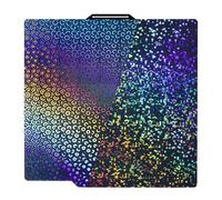 IdeaFormer Plaque d'impression en PEK pour imprimante 3D Bambu Lab X1/X1C/X1E/P1P/P1S/A1 - Motif cercles arc-en-ciel et kaléidoscope PEK - 257 x 257 mm