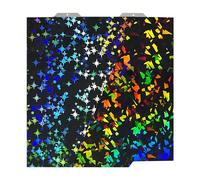 IdeaFormer Rainbow Confetti PEF+Galaxy PEY Spring Tôle d'acier 184 x 184 mm pour Bambulab, Plaque d'impression PEF PEY texturée Double Face, lit d'impression pour imprimante 3D pour Bambu Lab A1 Mini