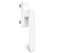 IdeaGenesis Crémone 2 pales universelles pour fenêtres en aluminium et PVC - Poignée pour fenêtre pratique - Ouverture gauche et droite - Ferrure résistante (blanc brillant)