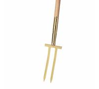 IDEAL 670-80001 Fourche à rosier avec dents à baïonnette et manche en T en frêne 85 cm, naturel/jaune doré